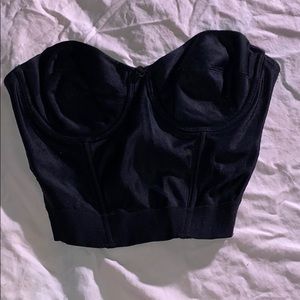 vintage 90s black bustier